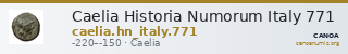 Caelia Historia Numorum Italy 771 — CANOA