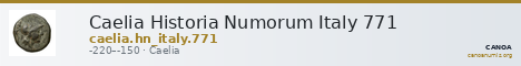 Caelia Historia Numorum Italy 771 — CANOA