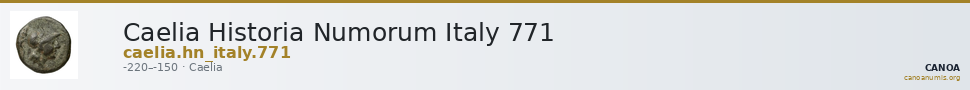 Caelia Historia Numorum Italy 771 — CANOA