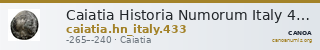 Caiatia Historia Numorum Italy 433 — CANOA