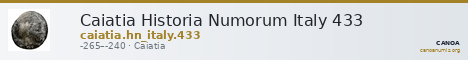 Caiatia Historia Numorum Italy 433 — CANOA