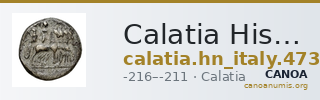Calatia Historia Numorum Italy 473 — CANOA