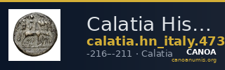 Calatia Historia Numorum Italy 473 — CANOA