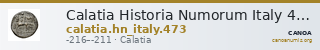 Calatia Historia Numorum Italy 473 — CANOA