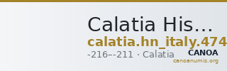 Calatia Historia Numorum Italy 474 — CANOA