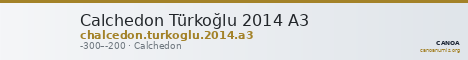 Calchedon Türkoğlu 2014 A3 — CANOA