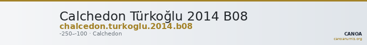 Calchedon Türkoğlu 2014 B08 — CANOA