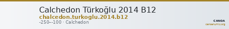 Calchedon Türkoğlu 2014 B12 — CANOA