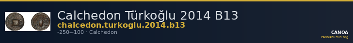 Calchedon Türkoğlu 2014 B13 — CANOA