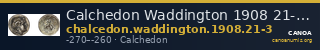 Calchedon Waddington 1908 21-23 — CANOA