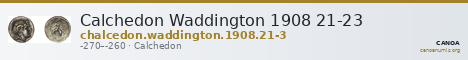 Calchedon Waddington 1908 21-23 — CANOA