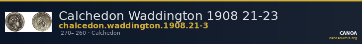 Calchedon Waddington 1908 21-23 — CANOA