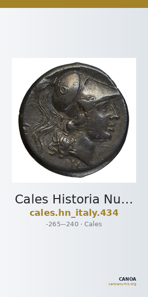 Cales Historia Numorum Italy 434 — CANOA