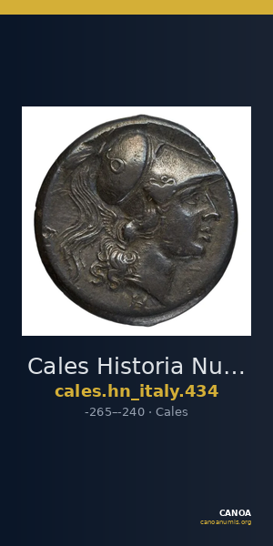 Cales Historia Numorum Italy 434 — CANOA