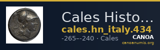 Cales Historia Numorum Italy 434 — CANOA