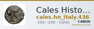 Cales Historia Numorum Italy 436 — CANOA