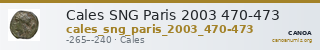 Cales SNG Paris 2003 470-473 — CANOA