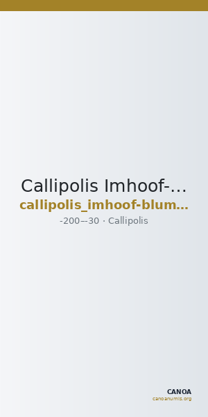 Callipolis Imhoof-Blumer 1901-2 p.138, 1 — CANOA