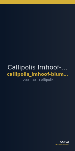 Callipolis Imhoof-Blumer 1901-2 p.138, 1 — CANOA