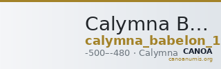 Calymna Babelon 1907 716-17 — CANOA