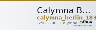 Calymna Berlin 18301333 — CANOA