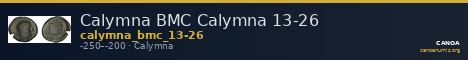 Calymna BMC Calymna 13-26 — CANOA