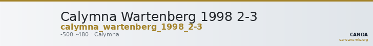 Calymna Wartenberg 1998 2-3 — CANOA