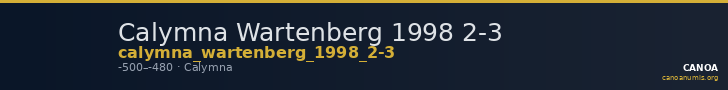 Calymna Wartenberg 1998 2-3 — CANOA