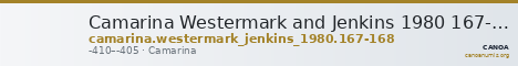 Camarina Westermark and Jenkins 1980 167-168 — CANOA
