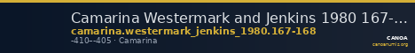 Camarina Westermark and Jenkins 1980 167-168 — CANOA