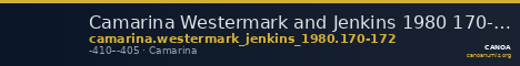 Camarina Westermark and Jenkins 1980 170-172 — CANOA