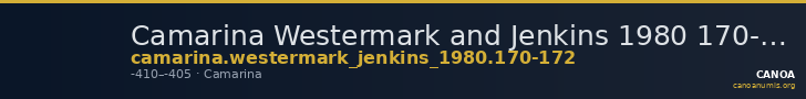 Camarina Westermark and Jenkins 1980 170-172 — CANOA