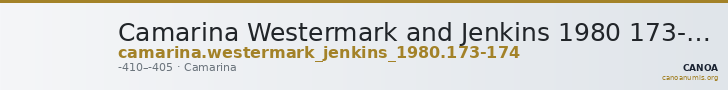 Camarina Westermark and Jenkins 1980 173-174 — CANOA