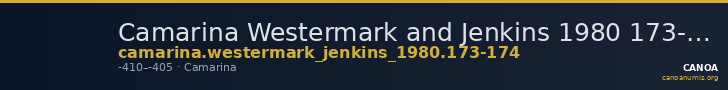 Camarina Westermark and Jenkins 1980 173-174 — CANOA