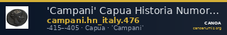 'Campani' Capua Historia Numorum Italy 476 — CANOA