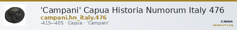 'Campani' Capua Historia Numorum Italy 476 — CANOA