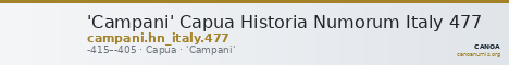 'Campani' Capua Historia Numorum Italy 477 — CANOA