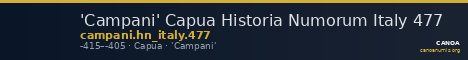 'Campani' Capua Historia Numorum Italy 477 — CANOA