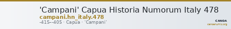 'Campani' Capua Historia Numorum Italy 478 — CANOA