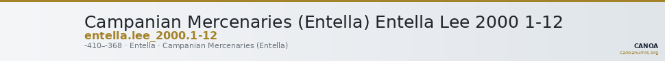 Campanian Mercenaries (Entella) Entella Lee 2000 1-12 — CANOA