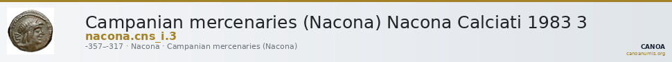Campanian mercenaries (Nacona) Nacona Calciati 1983 3 — CANOA