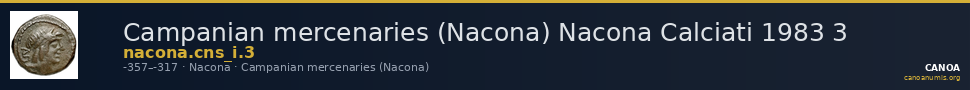 Campanian mercenaries (Nacona) Nacona Calciati 1983 3 — CANOA