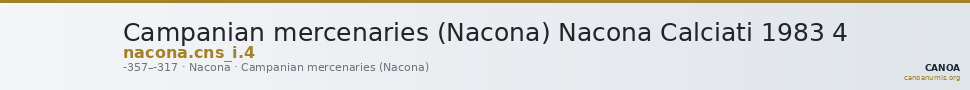 Campanian mercenaries (Nacona) Nacona Calciati 1983 4 — CANOA