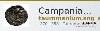 Campanian mercenaries (Tauromenium) Tauromenium SNG ANS 1233 — CANOA