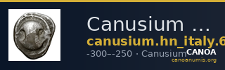 Canusium Historia Numorum Italy 657 — CANOA