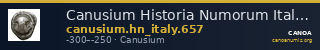 Canusium Historia Numorum Italy 657 — CANOA