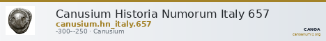 Canusium Historia Numorum Italy 657 — CANOA