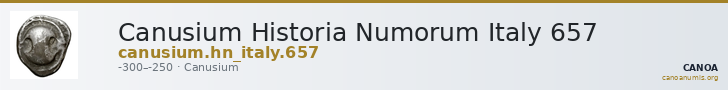 Canusium Historia Numorum Italy 657 — CANOA