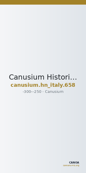 Canusium Historia Numorum Italy 658 — CANOA