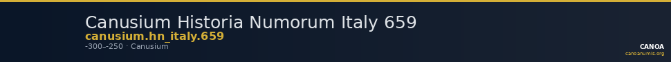 Canusium Historia Numorum Italy 659 — CANOA
